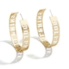 Wear By Erin Andrews X Baublebar Gold Chicago Bears Large Cutout Hoop Earrings In Gold