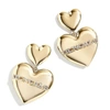 Wear By Erin Andrews X Baublebar Gold Cincinnati Bengals Heart Statement Drop Earrings In Gold