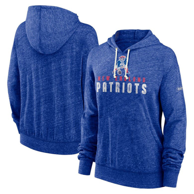 Nike Royal New England Patriots Rewind Gym Vintage Pullover Hoodie