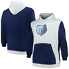 Fanatics Branded  Navy/silver Memphis Grizzlies Big & Tall Primary Arctic Pullover Hoodie In Navy