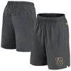 Fanatics Branded  Gray Vegas Golden Knights Authentic Pro Tech Shorts In Charcoal
