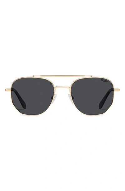 Quay Locals Only In Brushed Gold,smoke Polarized