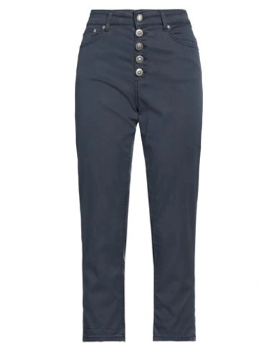 DONDUP DONDUP WOMAN PANTS NAVY SIZE 25 LYOCELL, COTTON, ELASTANE