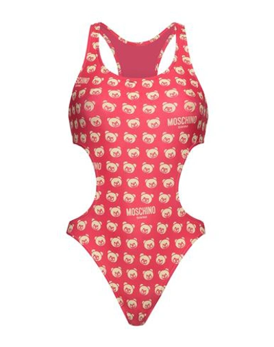 Moschino Woman One-piece Swimsuit Coral Size 6 Polyester, Elastane In Red