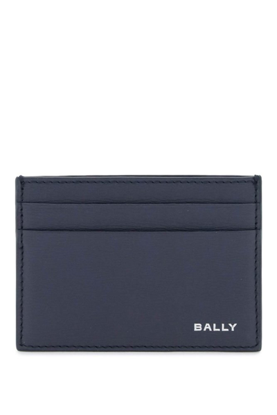 Bally Leather Crossing Cardholder In Navy