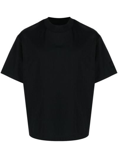 Neil Barrett Crew-neck Cotton T-shirt In Nero