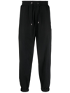 Balmain Uez Vert Cotton Track Pants In Nero