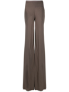 RICK OWENS HIGH-WAIST WIDE-LEG TROUSERS