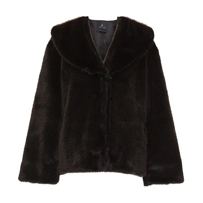 Anine Bing Hilary Faux-fur Jacket In Multicolor