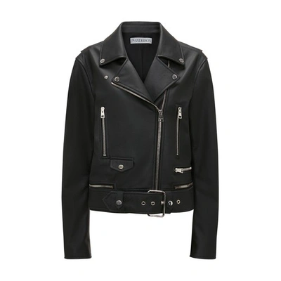 Jw Anderson Bikerjacke Aus Leder In Black