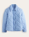 BODEN BRODERIE QUILTED COTTON JACKET CHAMBRAY WOMEN BODEN