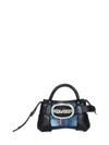 Dsquared2 Belt Denim-patchwork Tote Bag In Brown