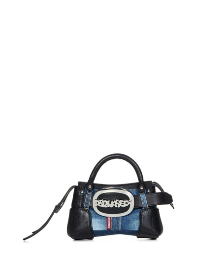 Dsquared2 Belt Denim-patchwork Tote Bag In Multicolore