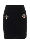 MOSCHINO EMBELLISHED TWEED MINI SKIRT MOSCHINO