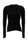 Versace Asymmetric Hem Viscose Blend Sweater