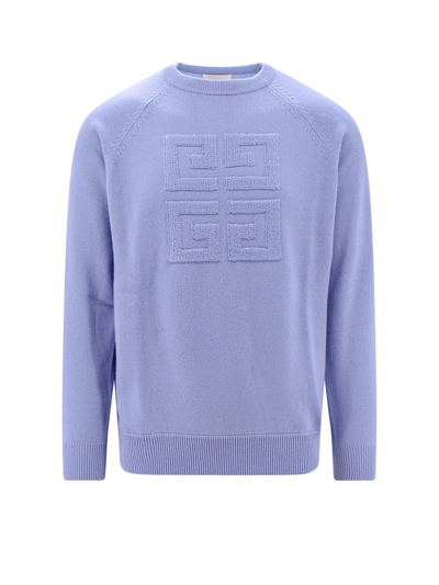 Givenchy 4g Motif Knitted Jumper In Purple