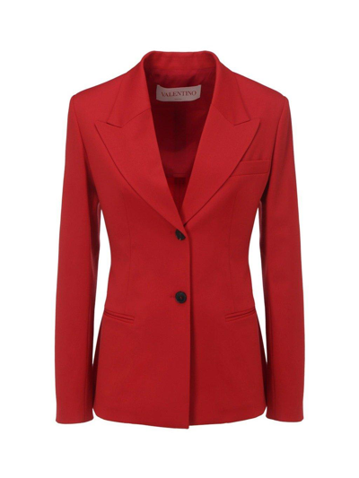 Valentino Stretch Tailored Jacket In Red