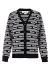 MIU MIU EMBROIDERED WOOL OVERSIZE CARDIGAN