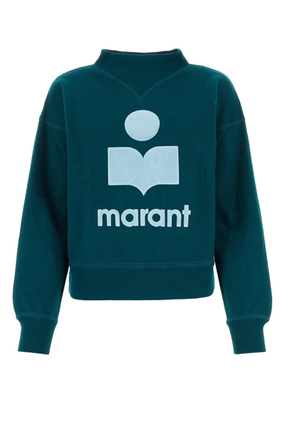 Marant Etoile Moby Logo-print Sweatshirt In Grün