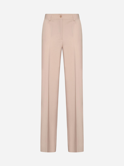 P.a.r.o.s.h Liliux Stretch Wool Trousers In Carne