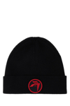 Ambush Foldable Ribbed Knit Wool Beanie In Tap Shoe Syrah