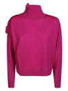 PINKO RUCHED TURTLENECK JUMPER