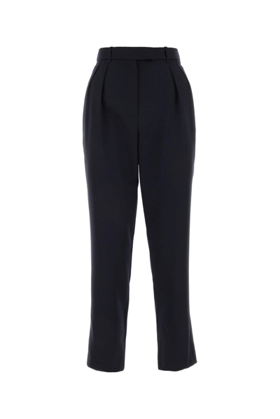 Apc High-waist Cropped Trousers In Navy