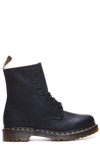 Dr. Martens' Black 1460 Toe Cap Bex Boots In Black Burnished Wyoming