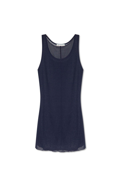 Ami Alexandre Mattiussi Ribbed Top In Navy
