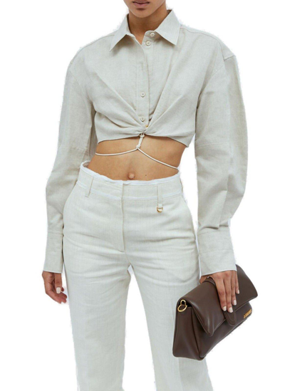 Jacquemus La Chemise Plidao In Light Beige