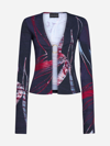 LOUISA BALLOU PRINT COTTON CARDIGAN