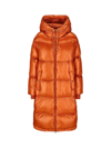 Herno Padded Zip-up Hooded Coat In Arancio
