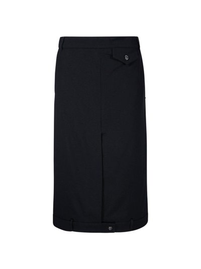 Sportmax Mirror-image Midi Skirt In Black