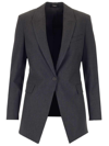 Theory Etiennette Blazer In Good Wool In Dark Grey
