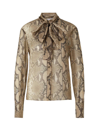 Stella Mccartney Python-print Silk Shirt In Beige/fantasia