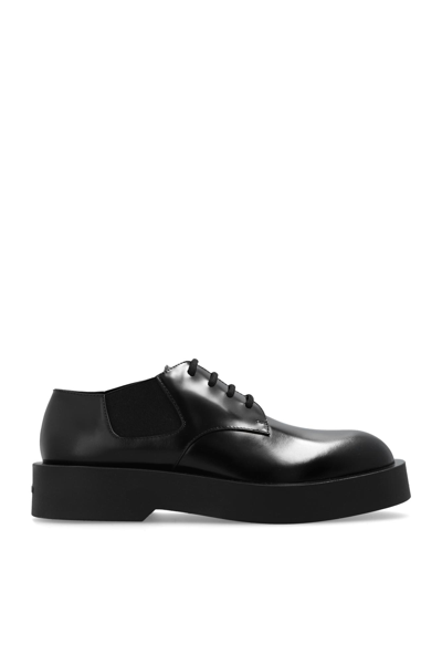 Jil Sander Studded Leather Clogs With Chunky Sole In Black