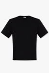Ferragamo Cotton And Silk Blend T-shirt In Nero