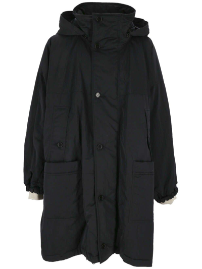 Bottega Veneta Padded Parka In Navy