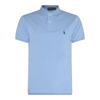 Polo Ralph Lauren Logo Embroidered Short-sleeved Polo Shirt In Sky Blue