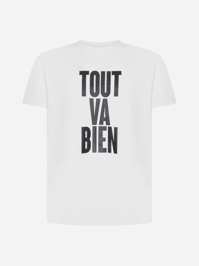 Pt01 T-shirt In Bianco Lana