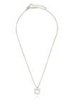 Ferragamo Gancini Crystals Necklace In Argento
