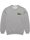 Comme Des Garçons Shirt X Lacoste Logo Patch Crewneck Sweatshirt In Grigio