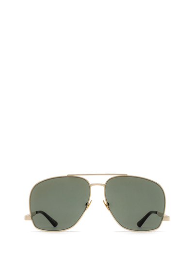 Saint Laurent Eyewear Pilot Frame Sunglasses In Gold