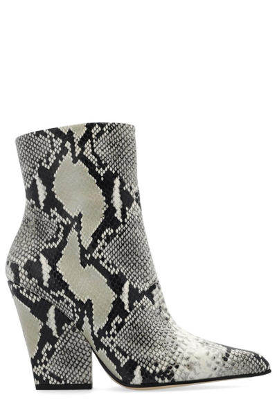 Paris Texas Jane Heeled Ankle Boots In Multi