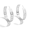 Wear By Erin Andrews X Baublebar Silver Indianapolis Colts Large Cutout Hoop Earrings In Silver