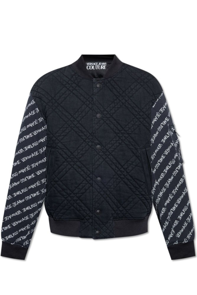 Versace Jeans Couture Panelled Quilted Jacket In Black