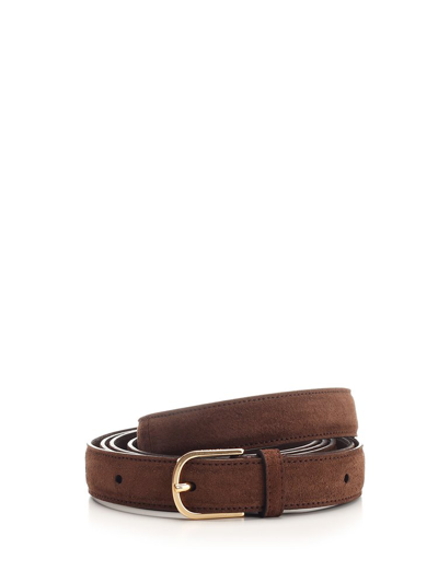 Totême Buckle Belt In Brown