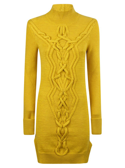 Isabel Marant Embroidered High Neck Knitted Jumper In Yellow