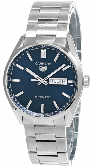 Pre-owned Tag Heuer Carrera Auto 41mm Blue Dial Men's Watch Wbn2012.ba0640