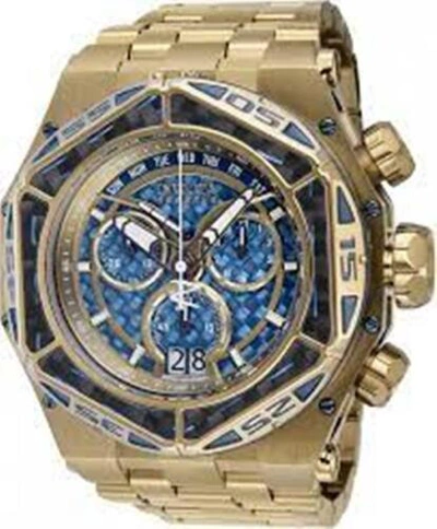 Pre-owned Invicta Reserve Carbon Hawk Chronograph Quartz Blue Dial Men's Watch 38927